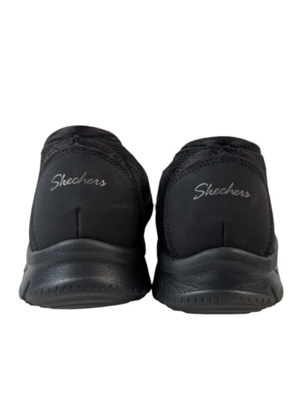 Skechers Slip On Shoes Women's 8 Ballet Flat Style Air Cooled Arch Fit Black